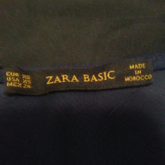 Free with Bundle! ZARA Navy Deep-V Top (see notes!) - Picture 1 of 3